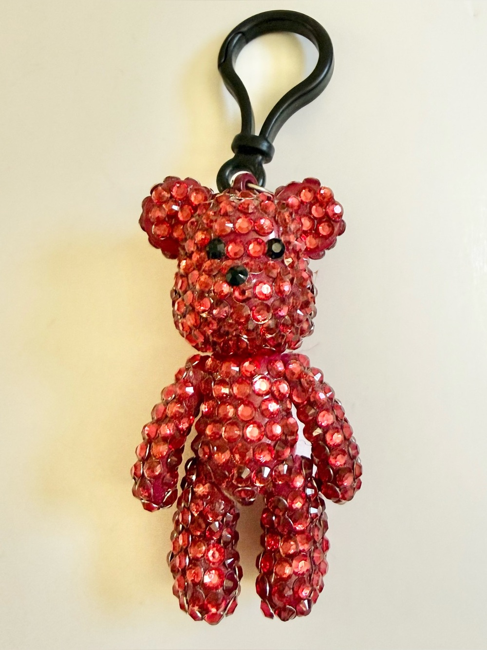 Red Crystal Teddy Bear Keychain